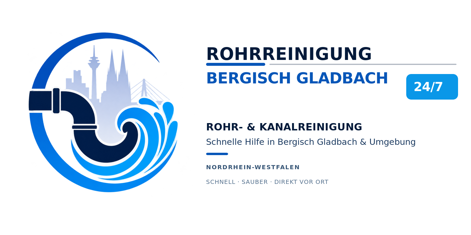 Bergisch Gladbach Rohrreinigung Kanalreinigung Notdienst Logo